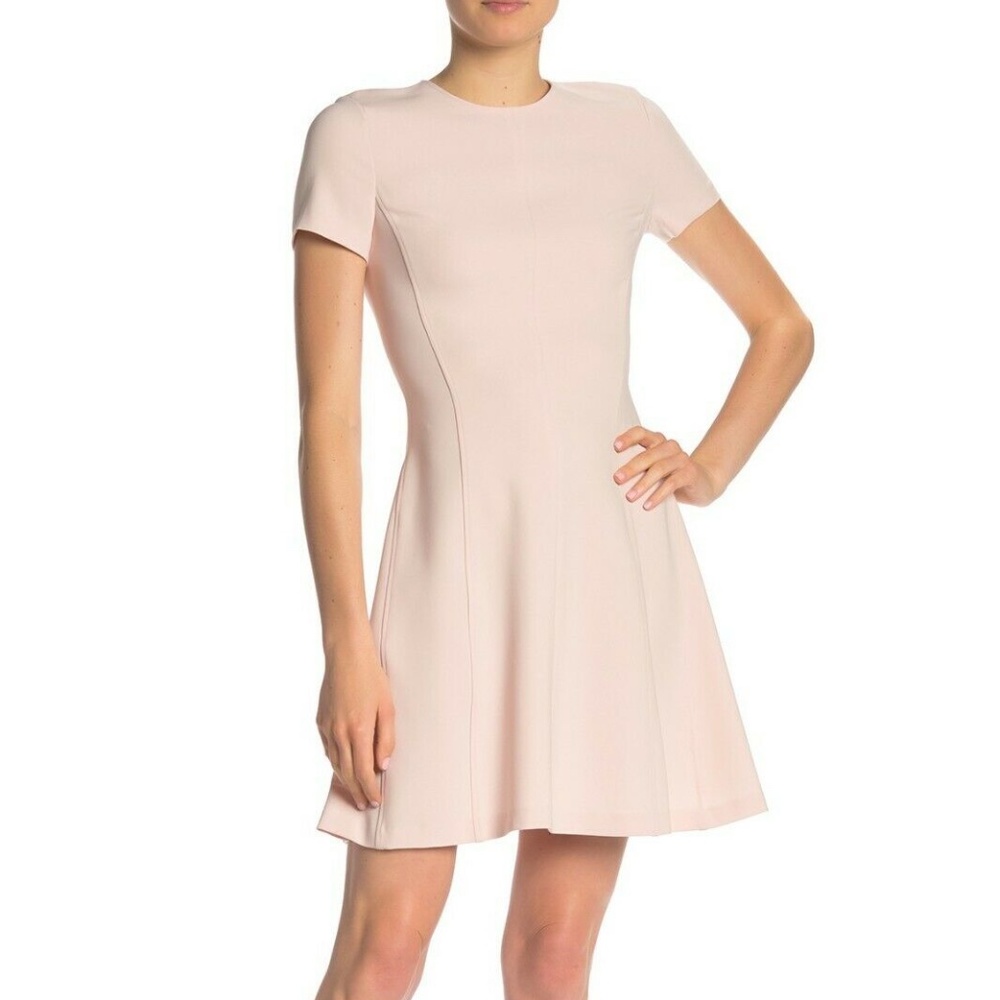NEW THEORY 8 Modern Pink Dress $365 A-line Crepe